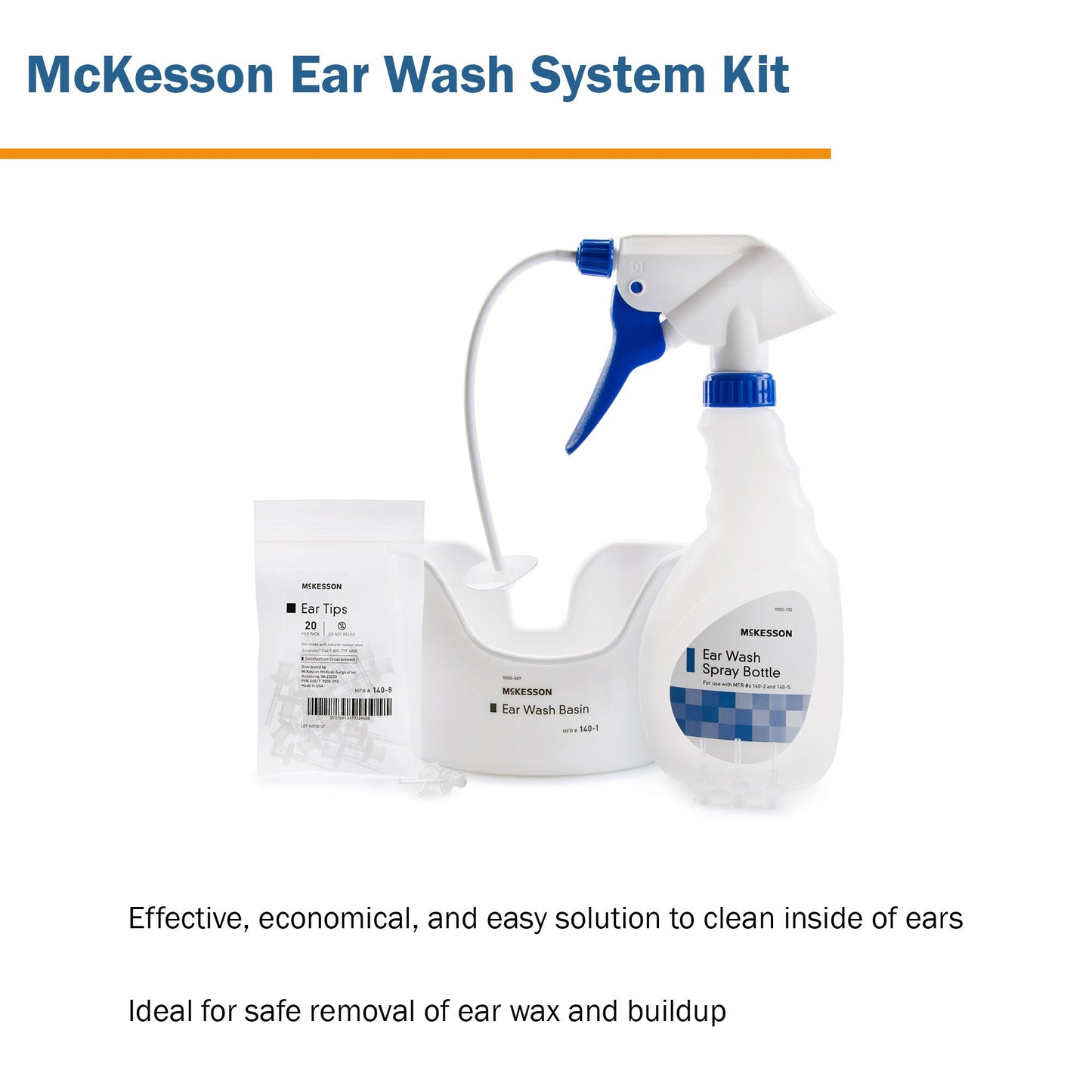 EAR WASH KIT, FLX TU/BASIN/20TIPS (1KT/BG 10BG/CS)