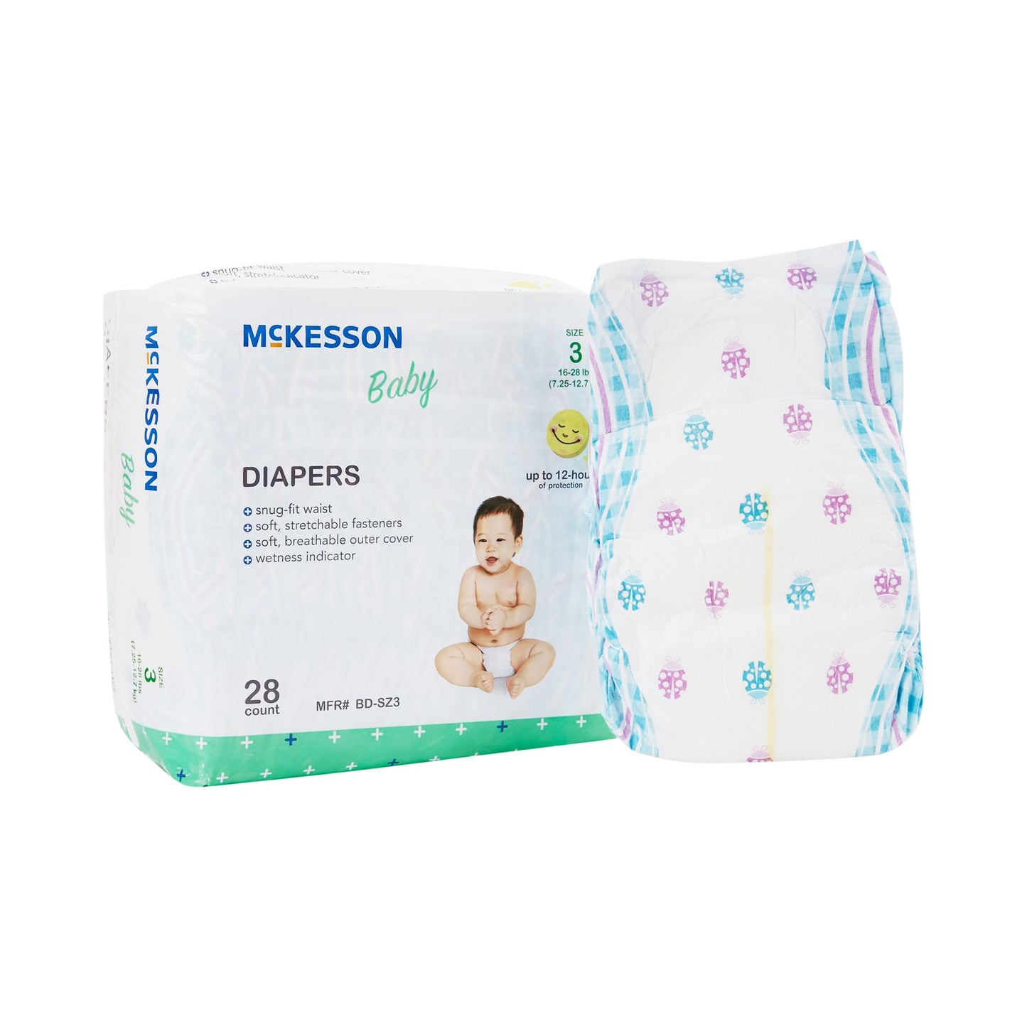 DIAPER, BABY SZ3 16-28 LBS (28/BG 4BG/CS)