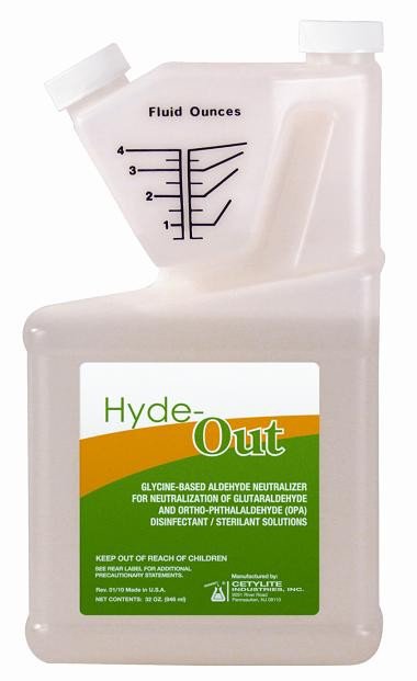 OPA / Glutaraldehyde Neutralizer Hyde-Out RTU Liquid 32 oz. Bottle Single Use