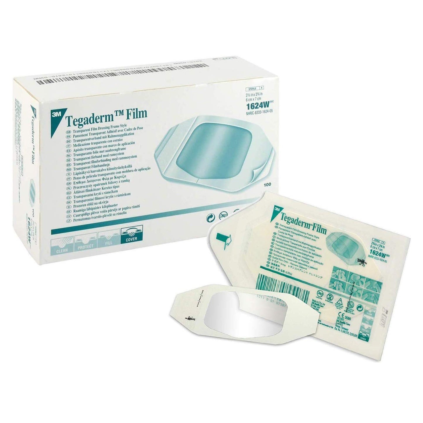 DRESSING, TEGADERM W/WINDOW 2 3/8X2 3/4 (100BX 4BX 3M