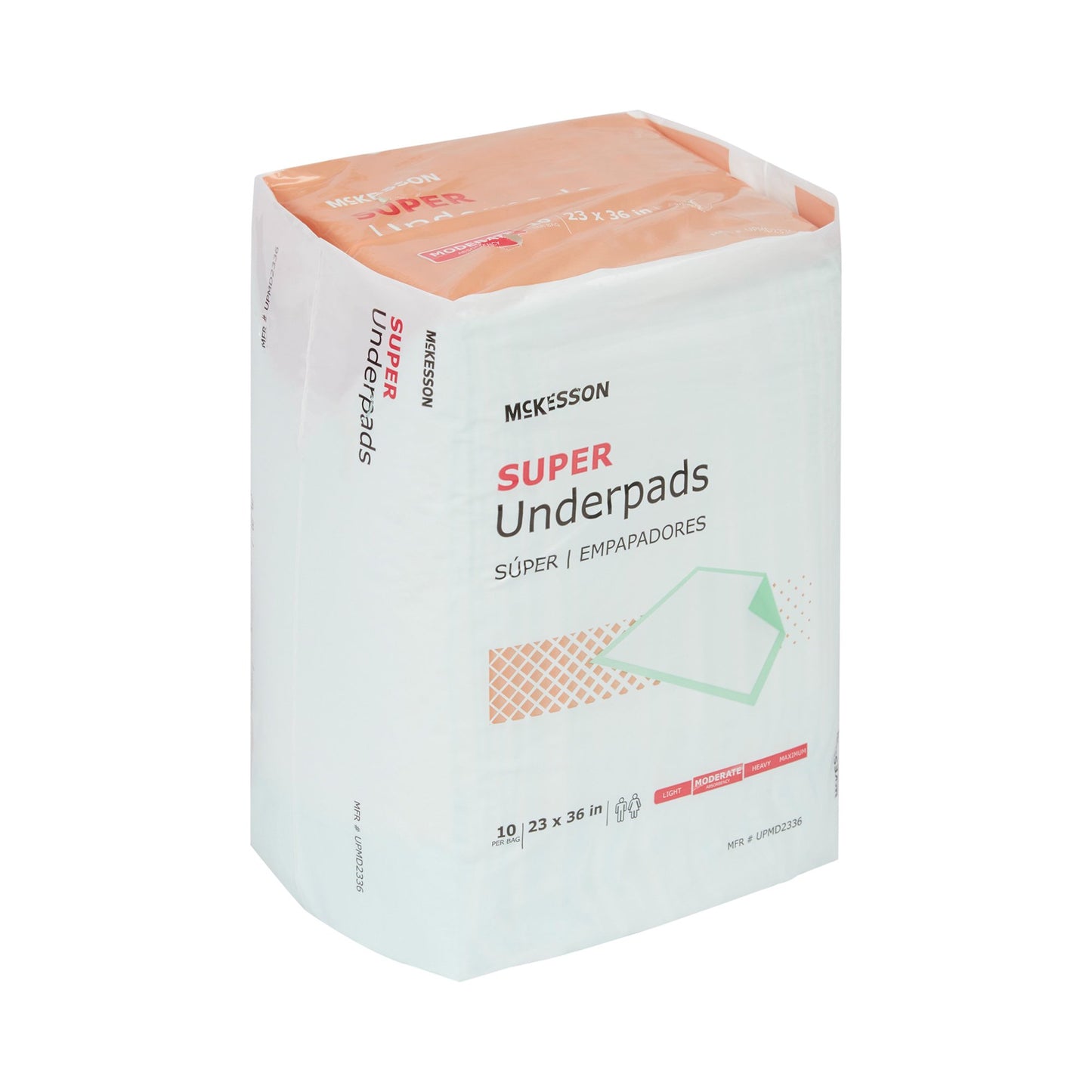 UNDERPAD, MODERATE ABSRB 23X36(10/BG 15BG/CS)