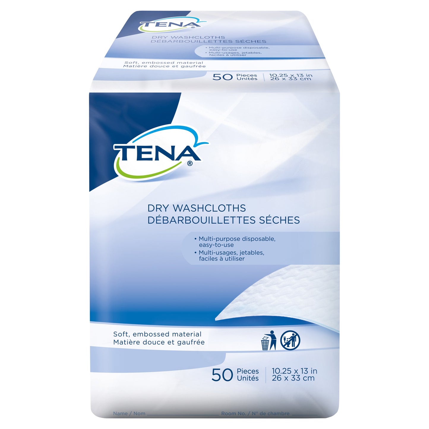 WIPE, DRY TENA 10X13 (50/BG 20BG/CS) SCAPER