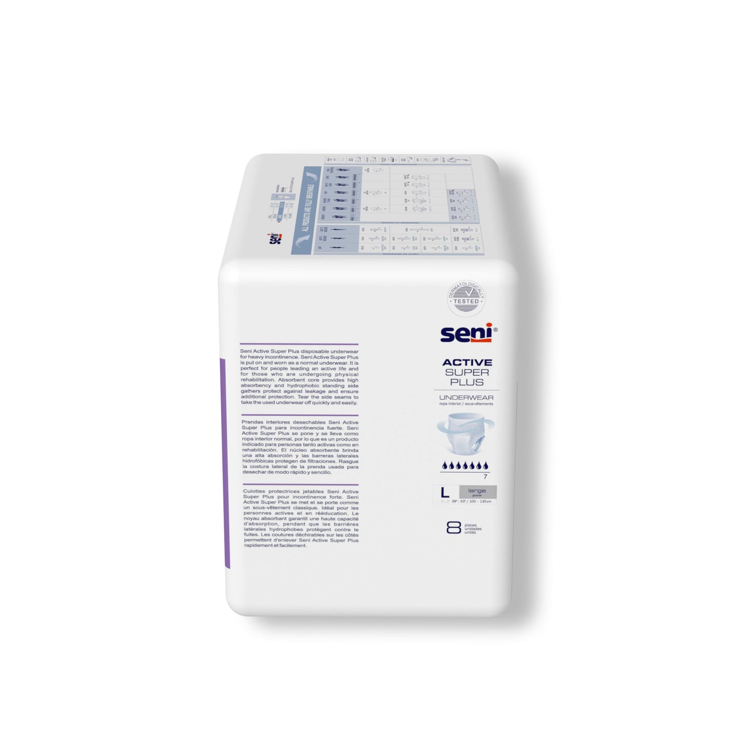 UNDERWEAR, INCONT ACTIVE SUPER+ LG 39"-53" (8/PK 4PK/CS)