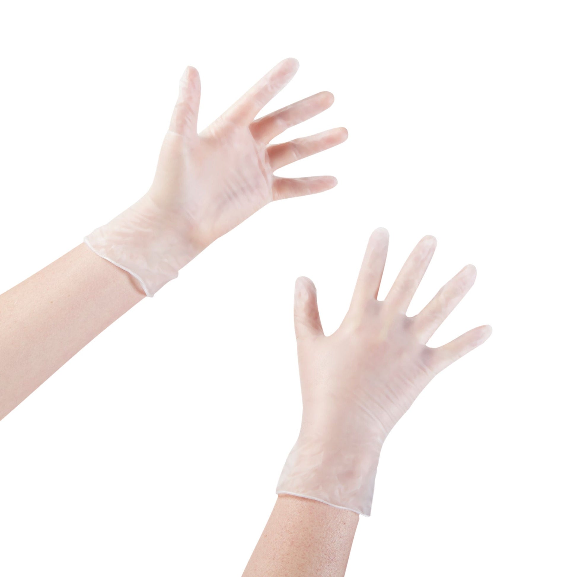 Vinyl Exam Gloves Small NonSterile Clear Smooth Standard Cuff Length 100 per Box