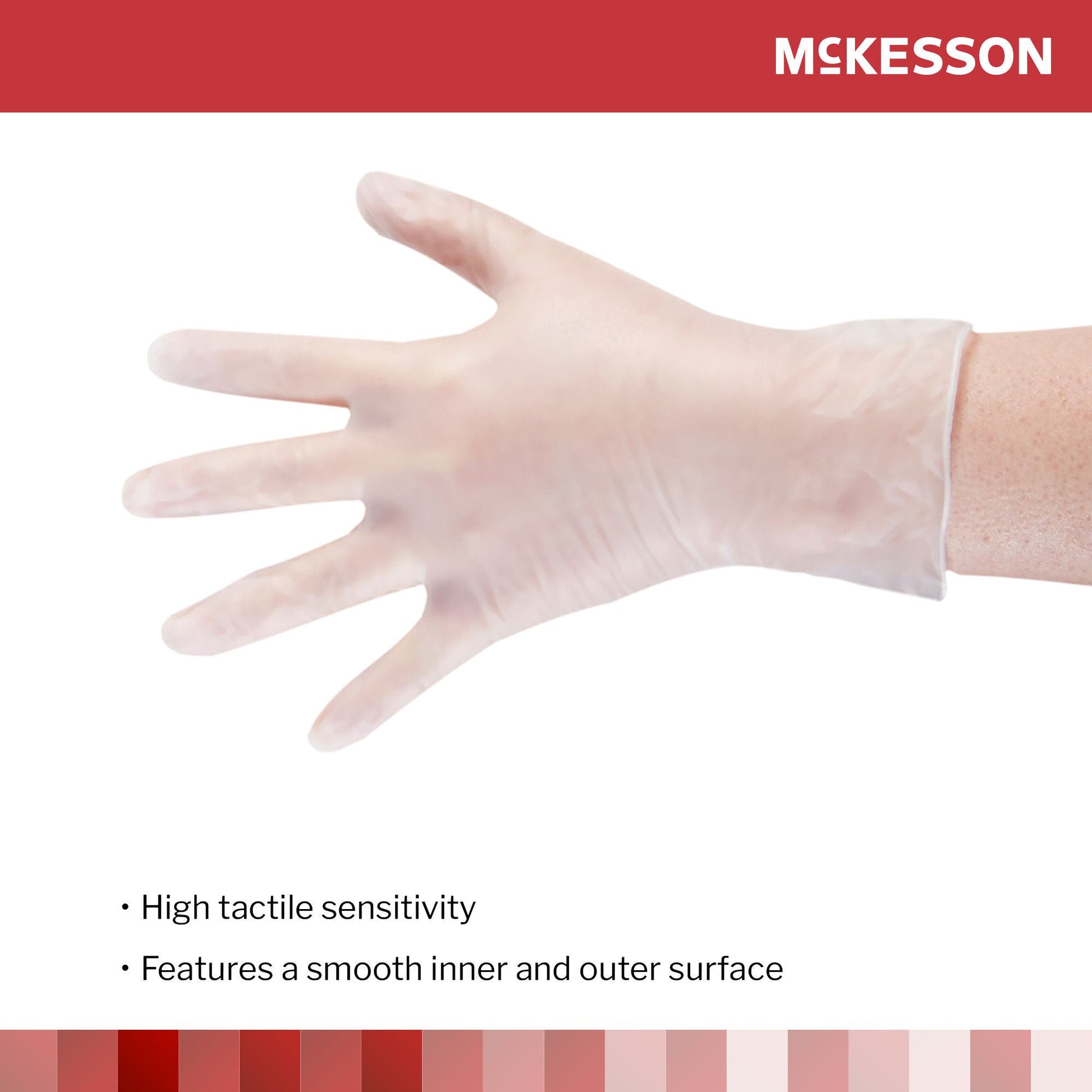 Vinyl Exam Gloves Medium NonSterile Smooth Clear 100 per Box