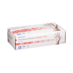McKesson Vinyl Exam Gloves X-Large NonSterile Clear Smooth Standard Cuff Length 100 per Box