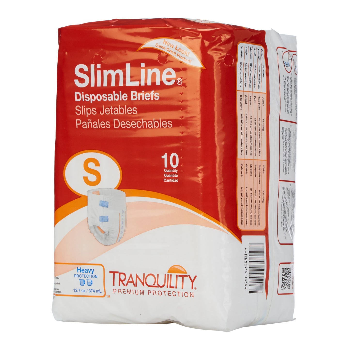 Tranquility® SlimLine® Heavy Protection Incontinence Brief, Small