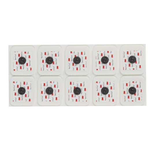 ECG Monitoring Electrode with Abrader 3M Red Dot Snap Connector Sticky Gel Foam Backing Adult Radiolucent