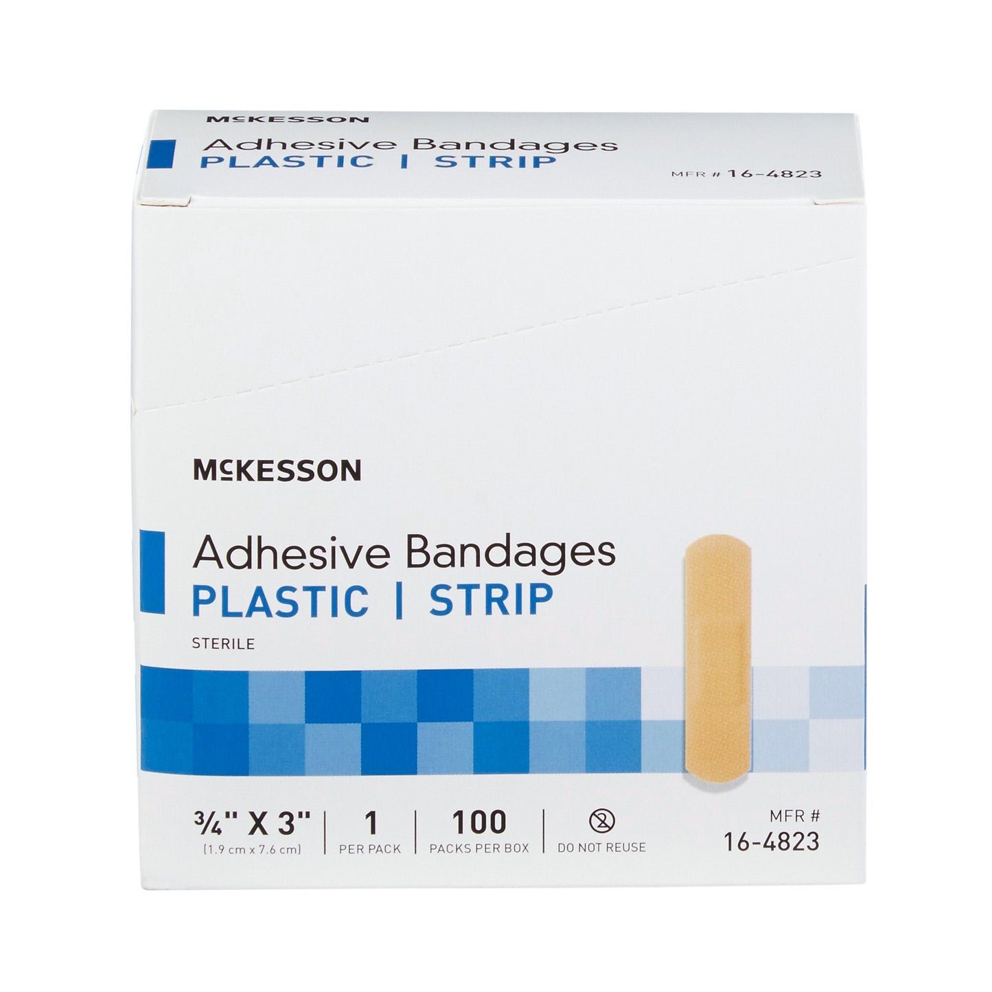BANDAGE, ADHSV SHR STRP 3/4"X3" (100/BX)