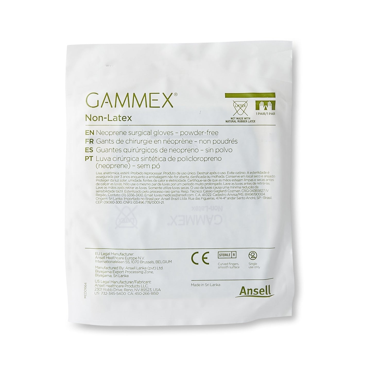 GLOVE, SURG NPRN 9.0 STR2 SMTHCHEMO (50PR/BX 4BX/CS)