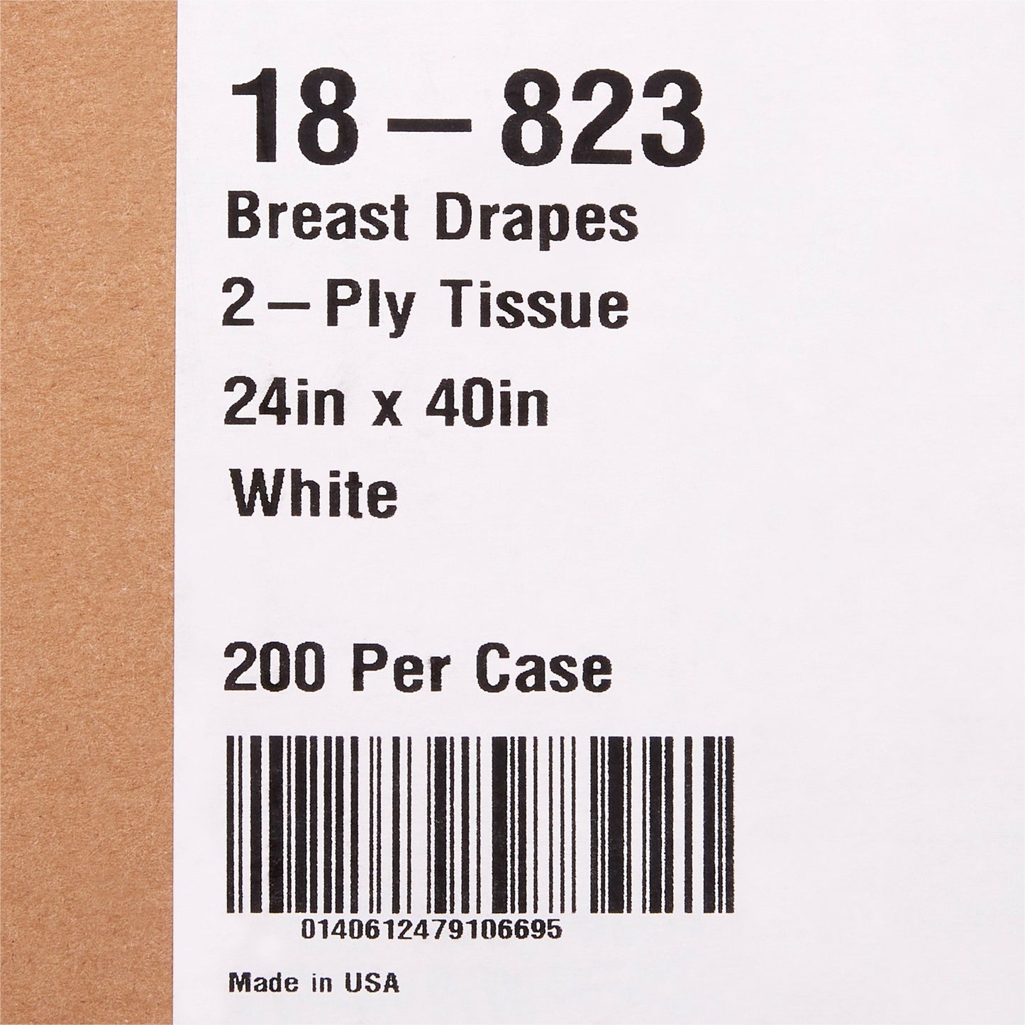 SHEET, DRAPE BREAST 2PLY WHT 24X40 (200/CS)