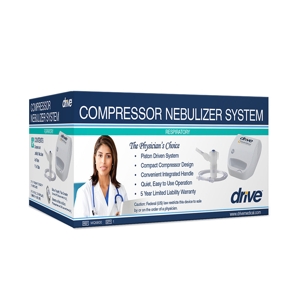 Drive Medical Compact Compressor Nebulizer with Handle