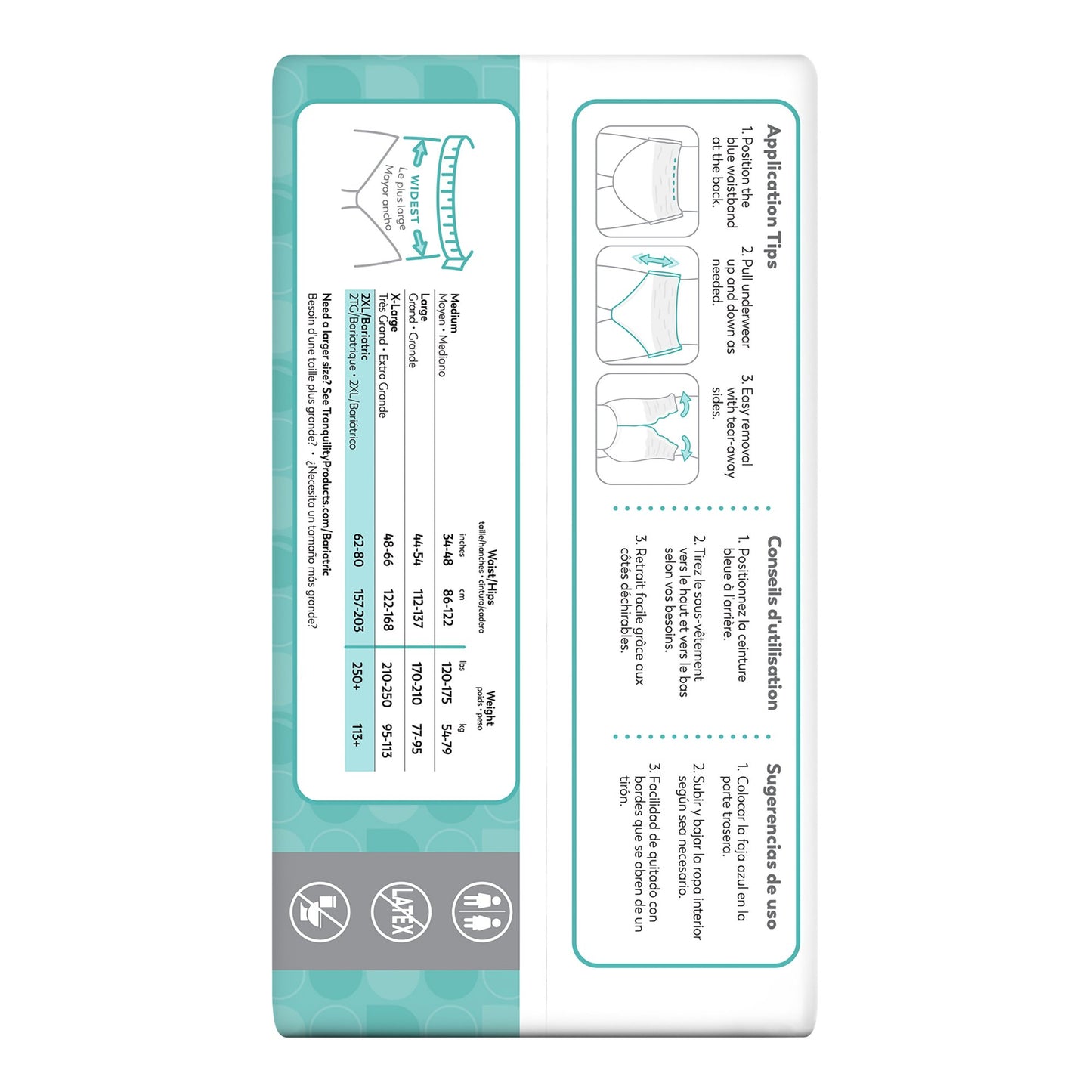 UNDERWEAR, SELECT HVY DISP 2XLG (12/BG 4BG/CS)