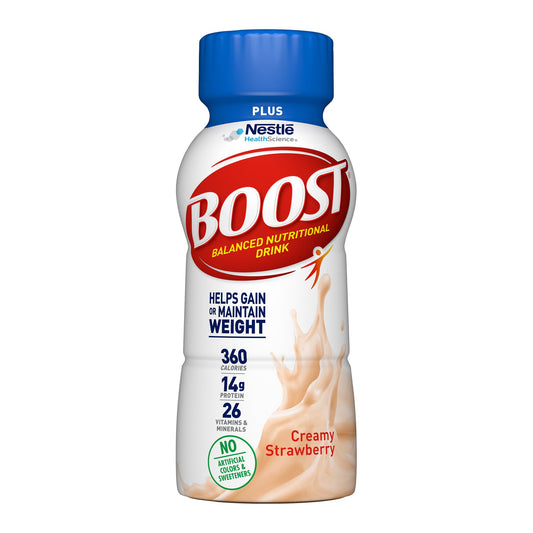 BOOST PLUS, CREAMY STRWBRY 8OZ(6/PK 4PK/CS)
