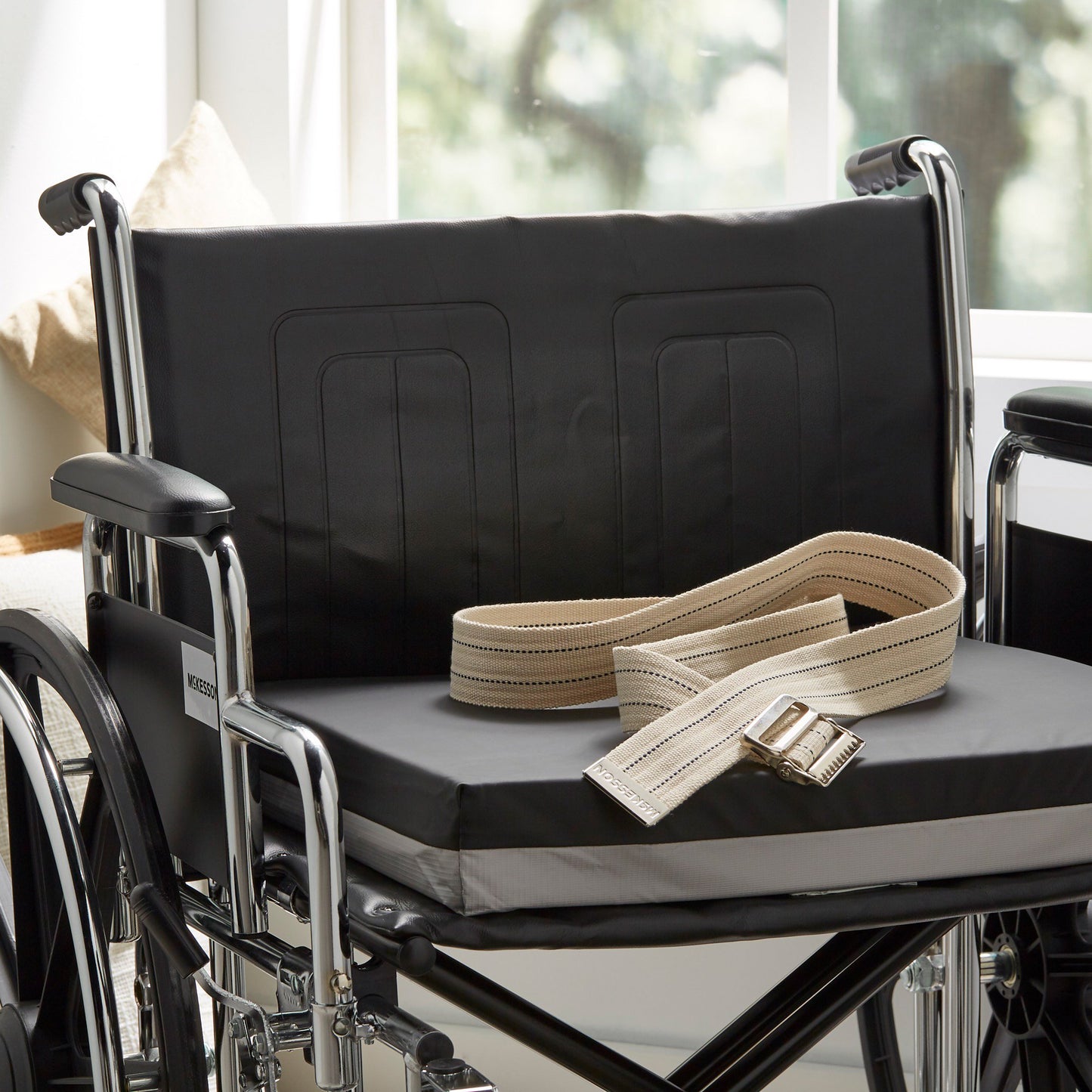 BELT, GAIT W/METAL BUCKLE WHT 60" (48/CS)