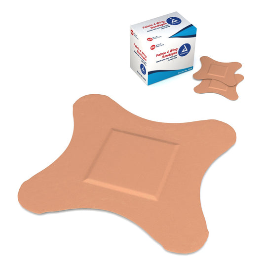 dynarex® 4-Wing Tan Adhesive Strip, 3 x 3 inch