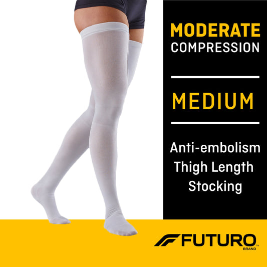 3M Futuro™ Anti-Embolism Moderate Compression Thigh-Hi Stockings Medium/Regular