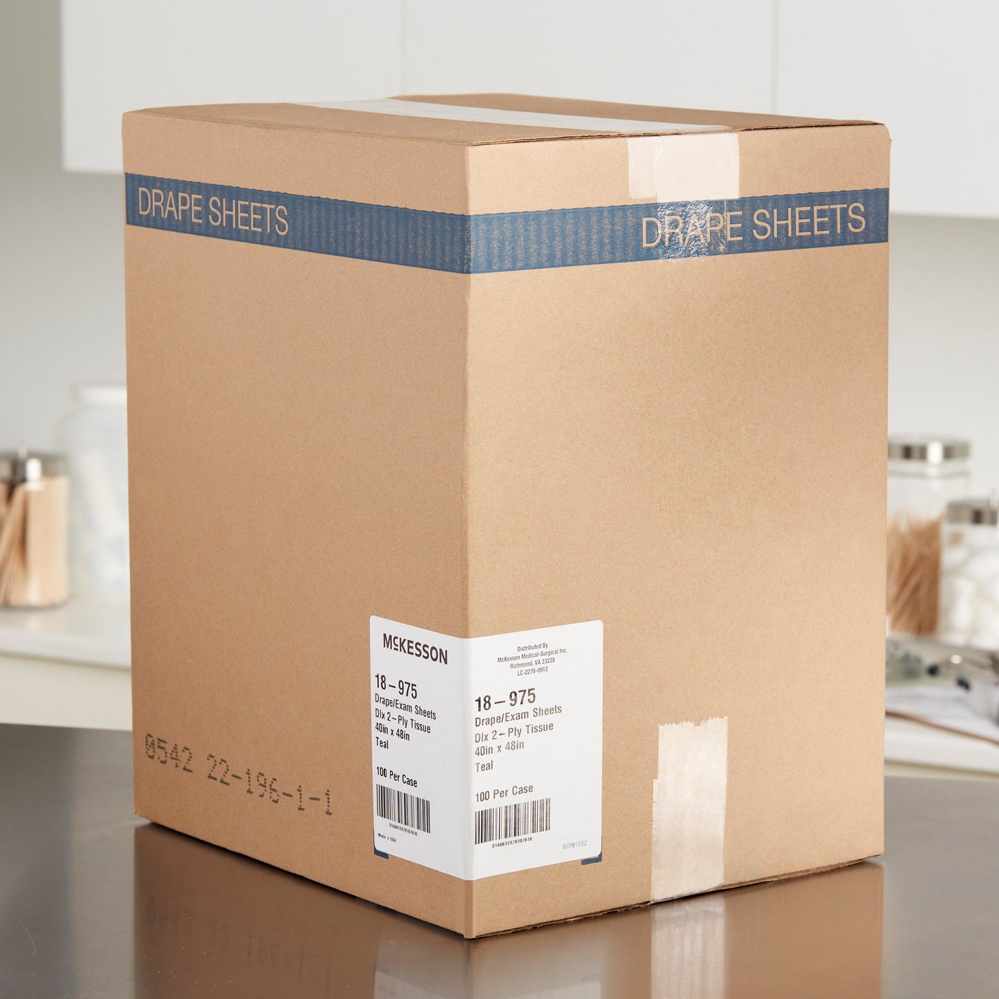 SHEET, DRAPE 2PLY TEAL 40X48 (100/CS)