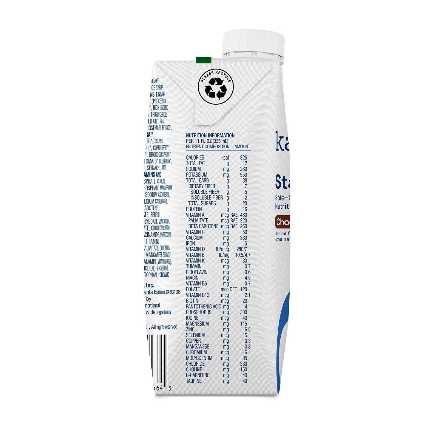 Kate Farms® Standard 1.0 Chocolate Sole-Source Nutrition Formula, 11-oz.