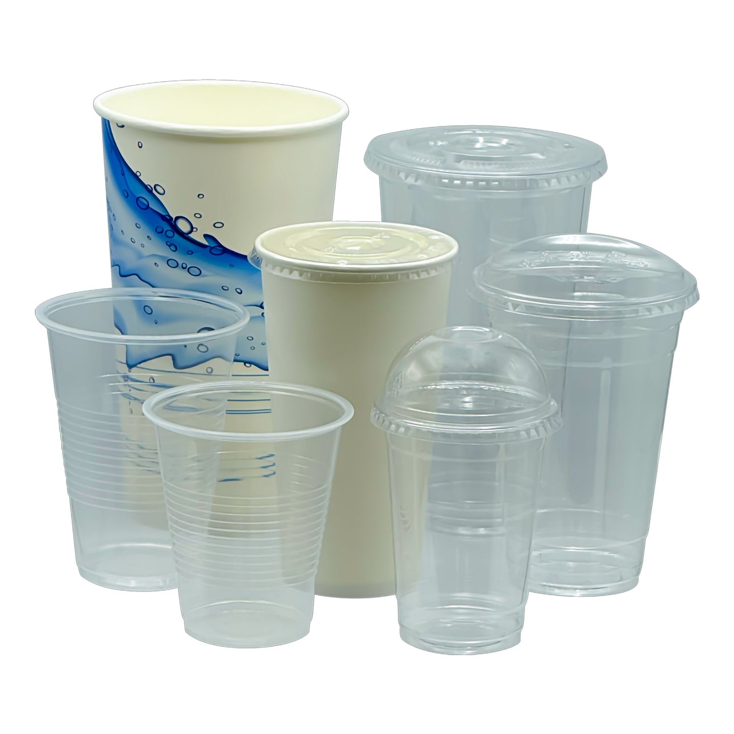 Drinking Cup Lid For 32 oz PET Cups Clear Plastic Disposable