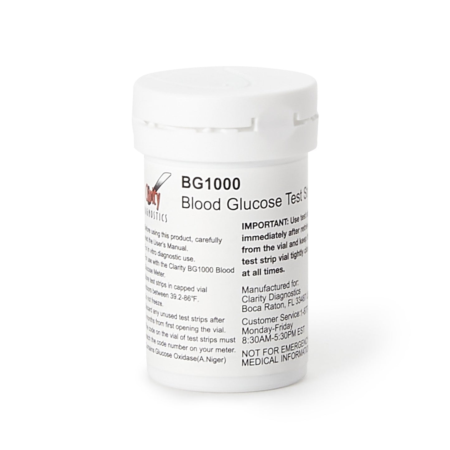 TEST STRIP, BLD GLUC CLARITY 1000 (50/BX)
