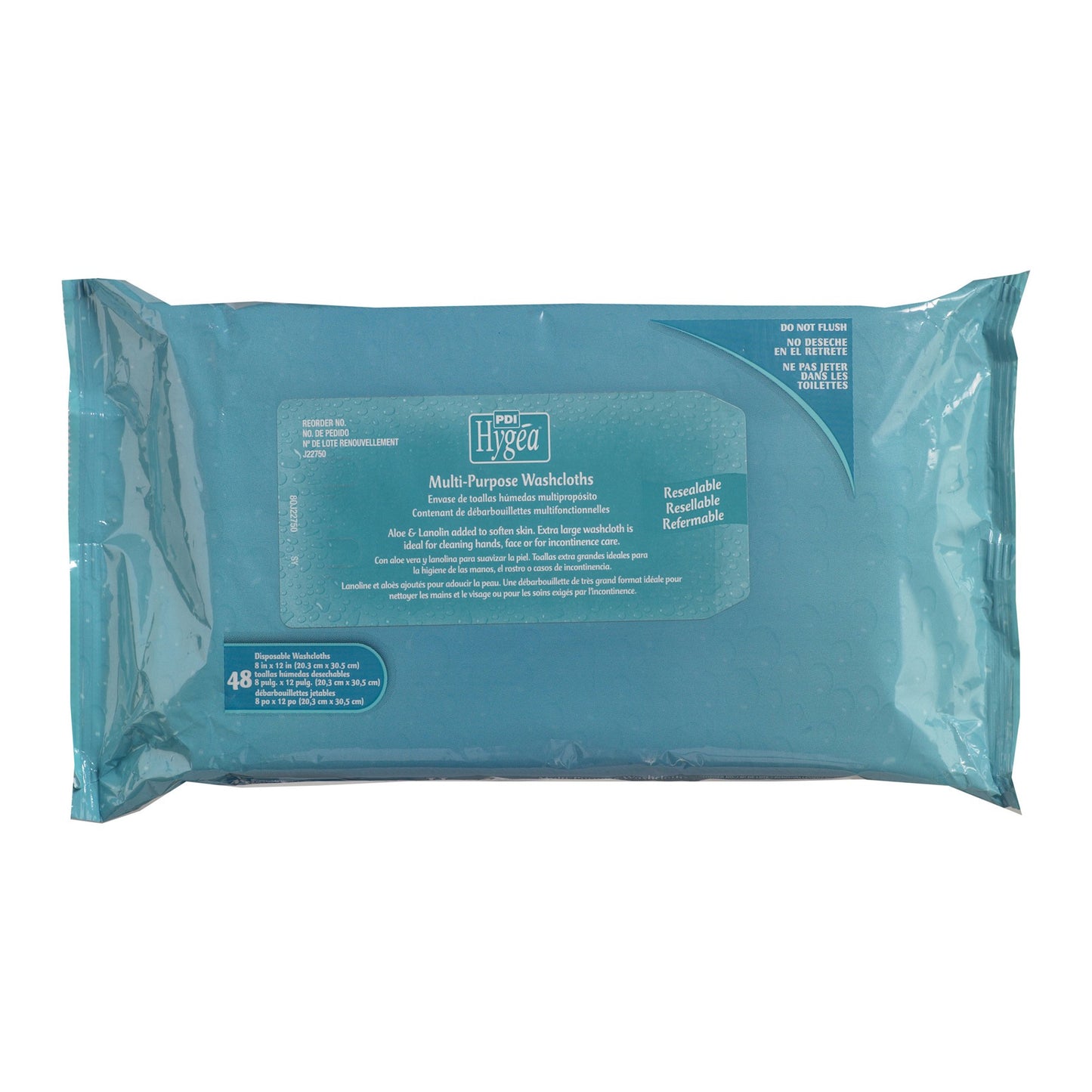 Hygea® Scented Multi-Purpose Personal Cleansing Wipe, 8 x 12 Inch