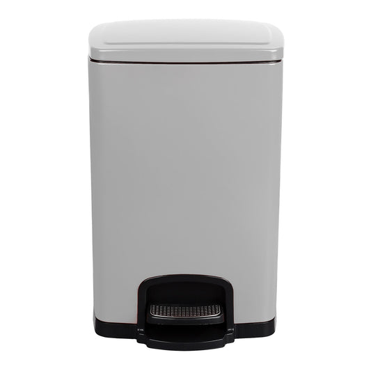 McKesson White Square Step-On Trash Can, 5 gallon