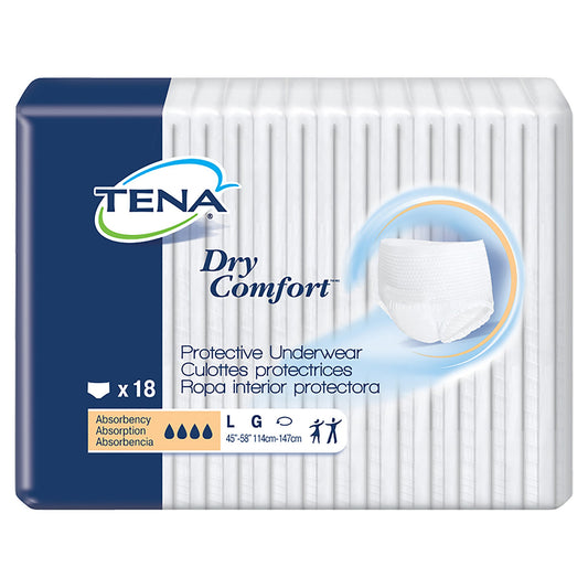 UNDERWEAR, TENA DRY COMFORT LG(18/PK 4PK/CS)