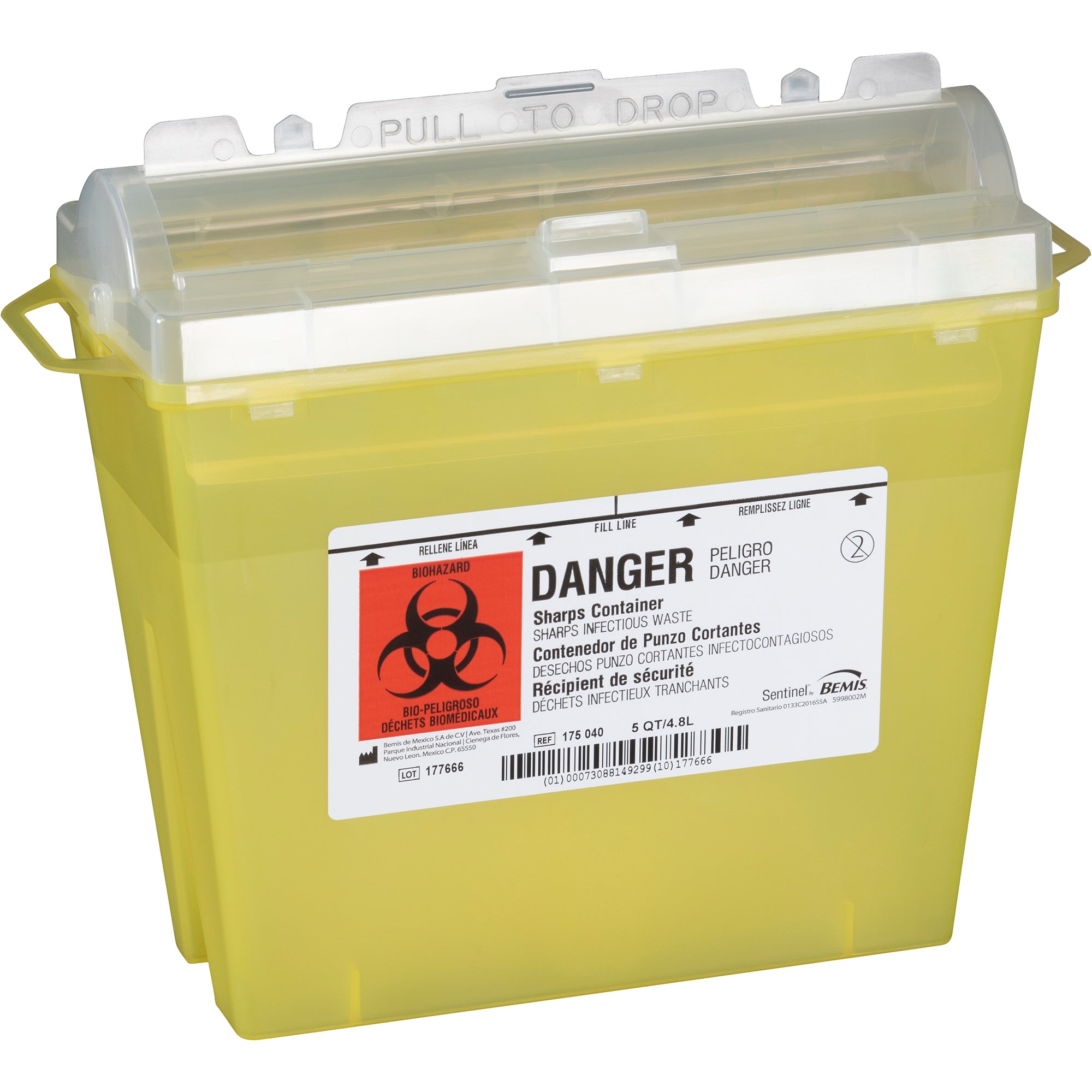 Bemis™ Sentinel Chemotherapy Sharps Container – Family Care DME