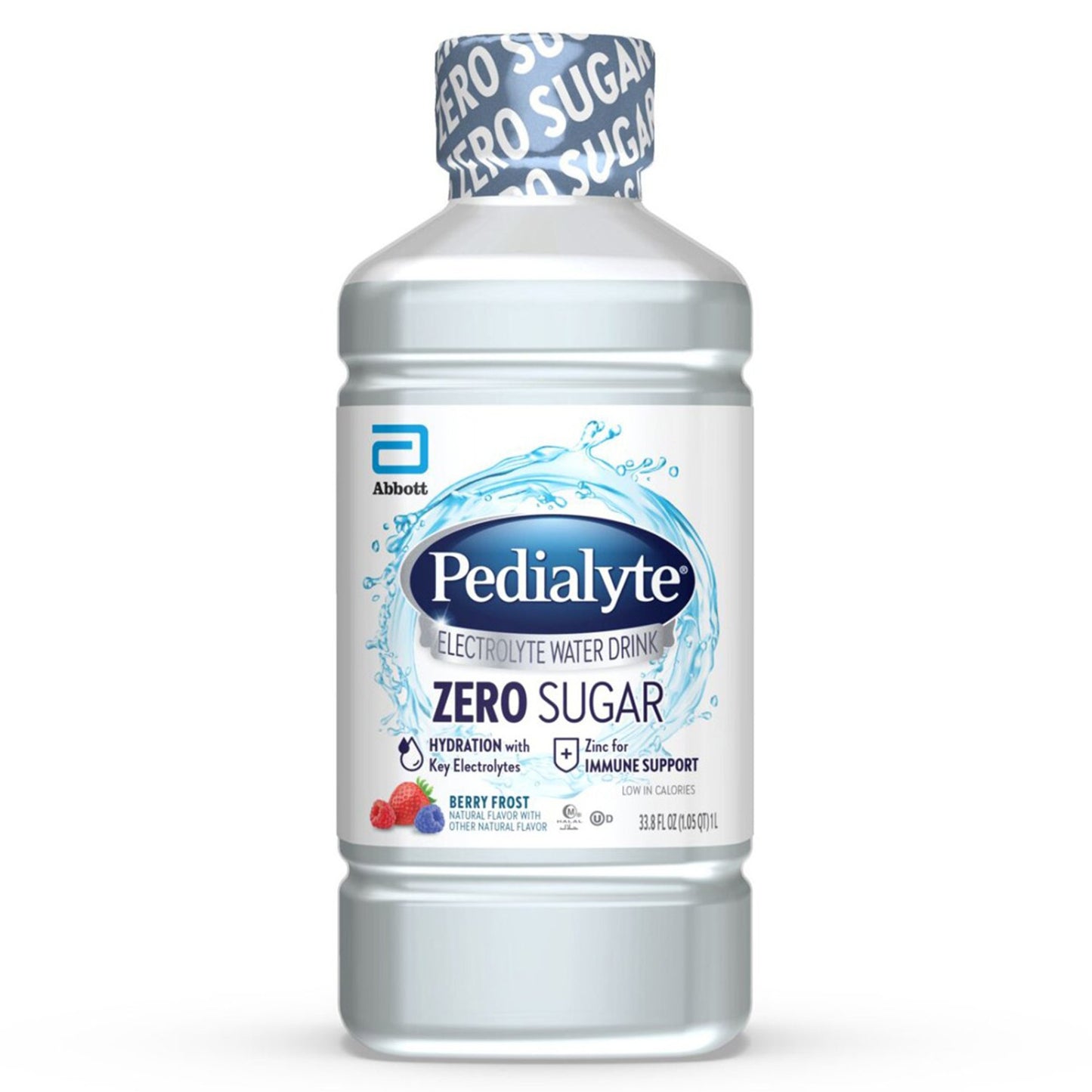 PEDIALYTE, ZERO SUGAR ELECTROLYTE SOL BERRY FROST 1L (4/CS)