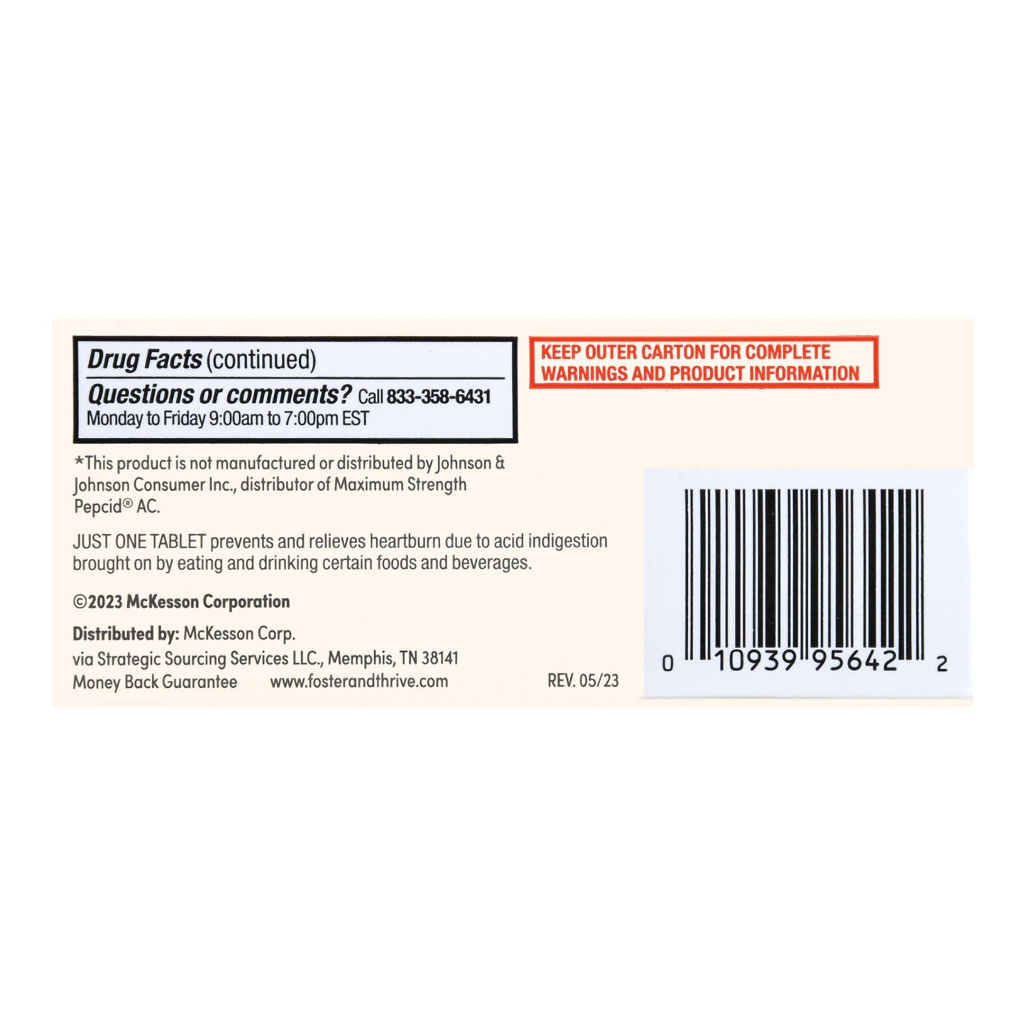 Foster & Thrive™ Maximum Strength Acid Reducer Famotidine 20 mg