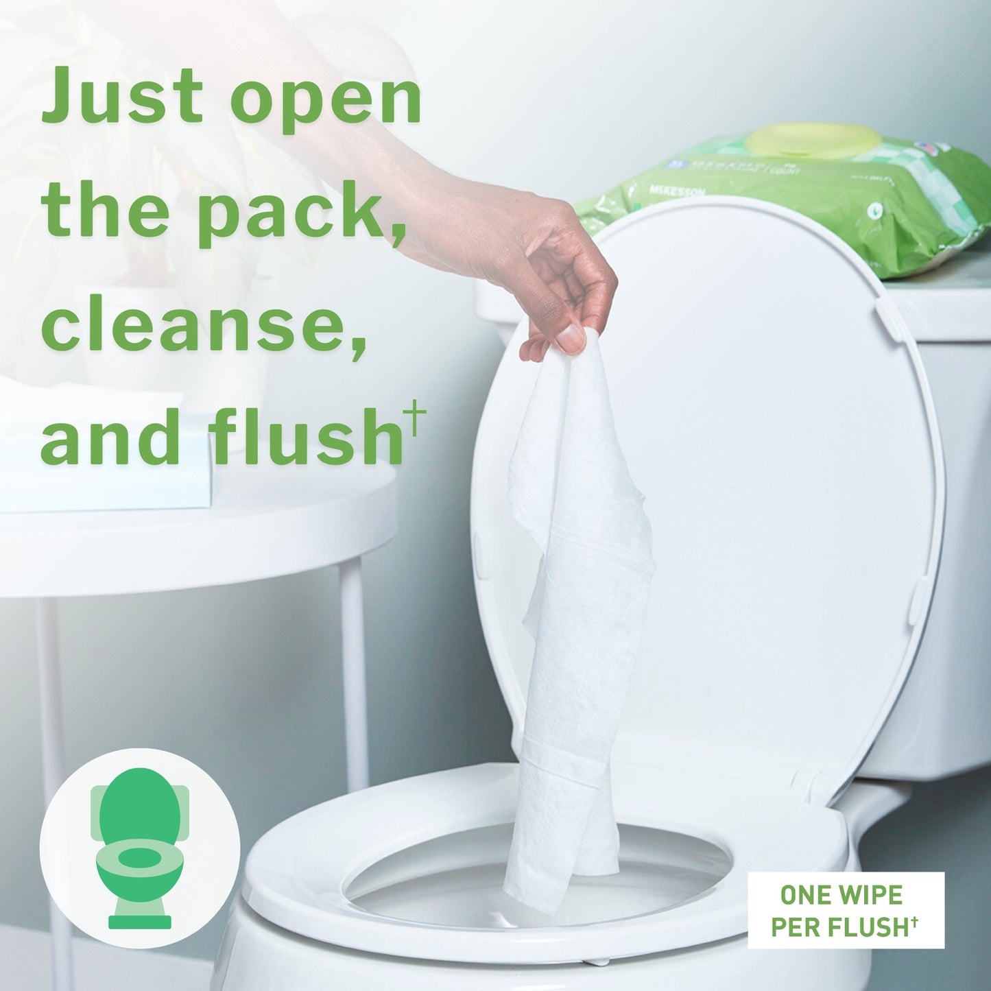 WIPE, WET FLUSHABLE XL UNSCNTDSFT PK W/LID (96/PK 6PK/CS)