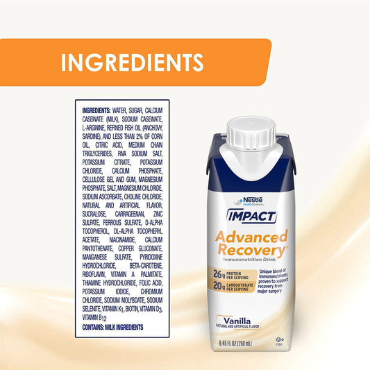 Impact Advanced Recovery® Vanilla Immunonutrition Drink, 8.45-ounce Carton