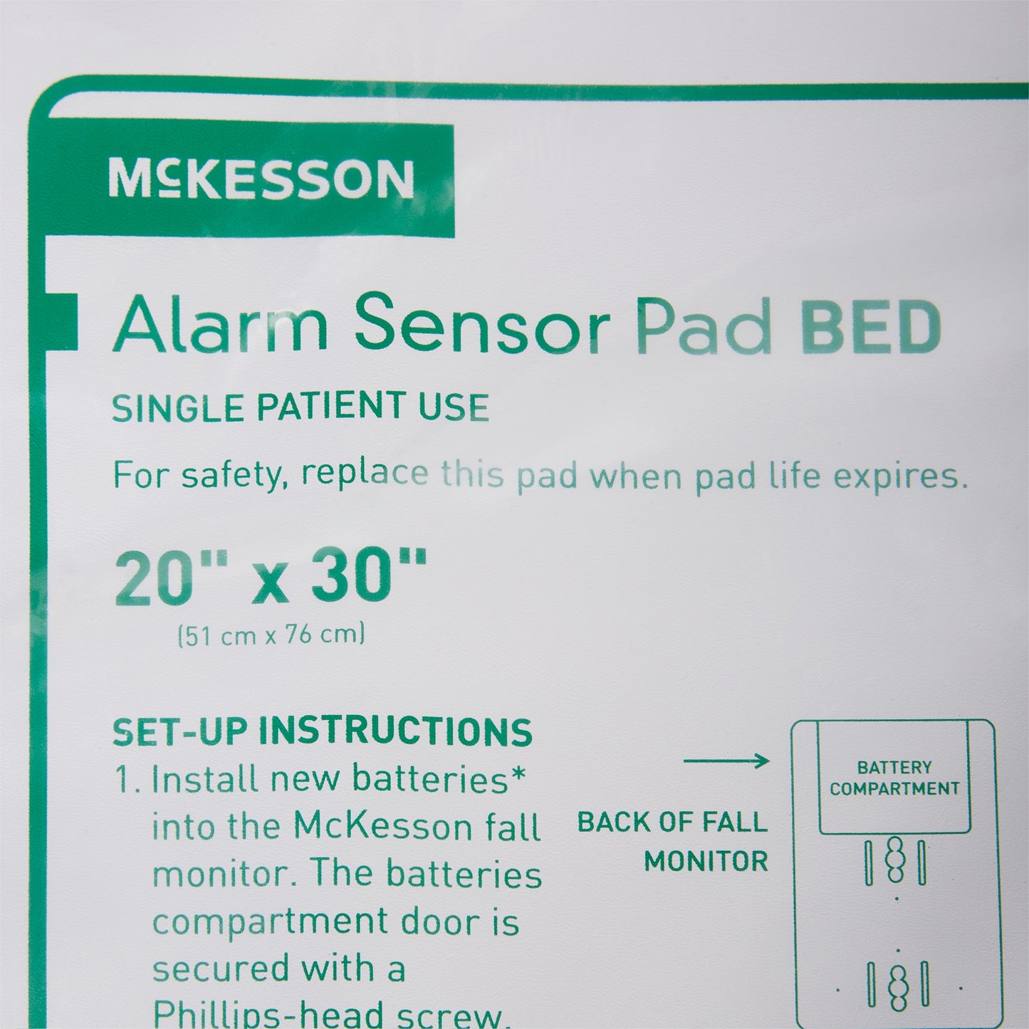 Bed Sensor Pad McKesson Brand 20 X 30 Inch