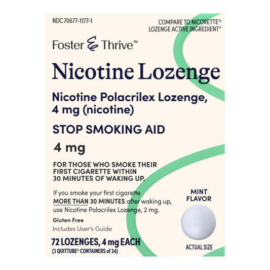 Foster & Thrive™ Nicotine Polacrilex 4 mg (Nicotine) Lozenges Mint