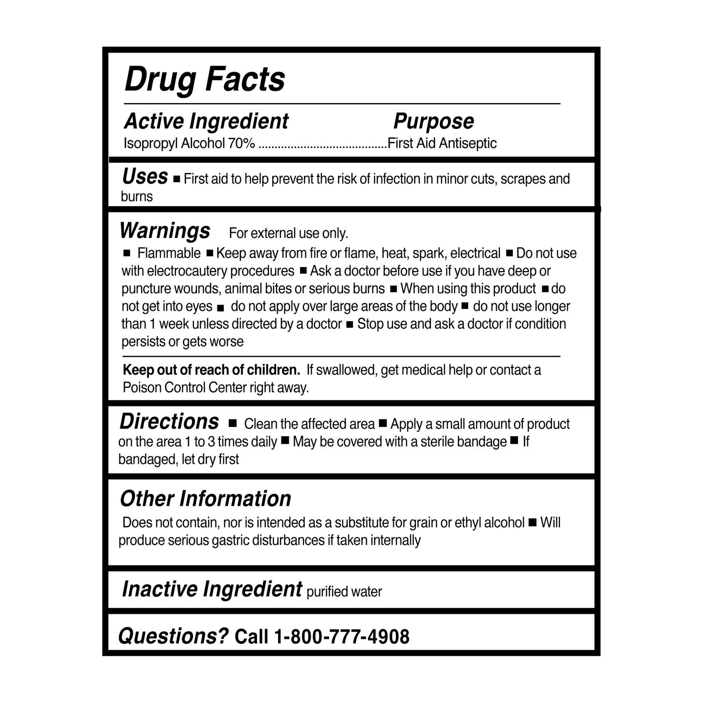 ALCOHOL, ISOPROPYL 70% GALLON (4/CS)
