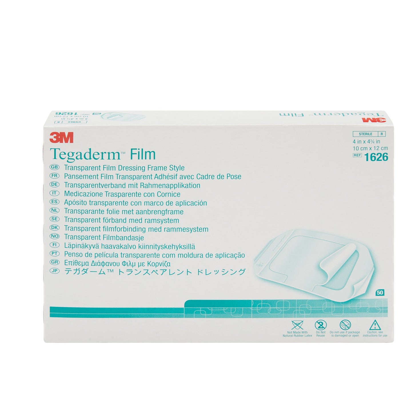 3M™ Tegaderm Transparent Film Dressing, 4 x 4-3/4 Inch