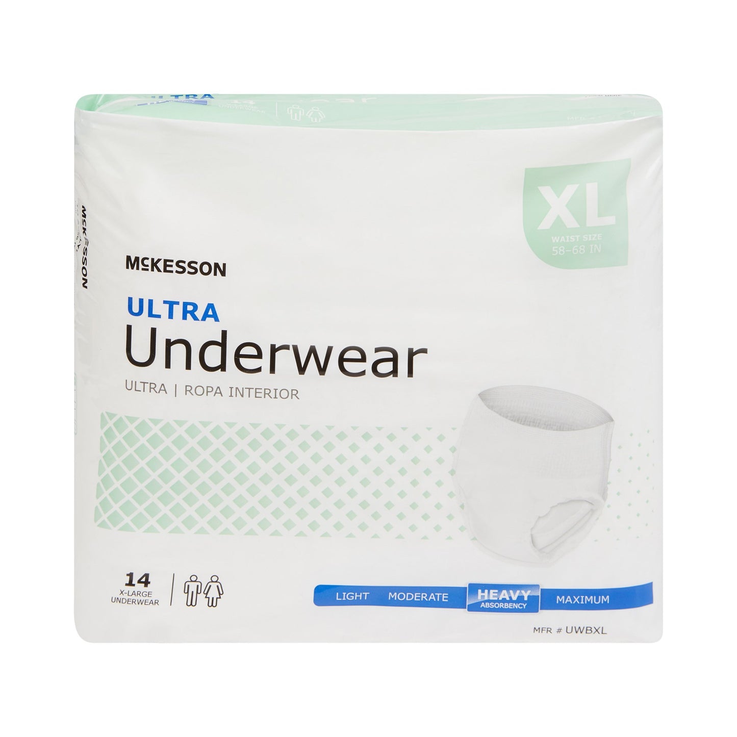 Unisex Adult Absorbent Underwear McKesson Ultra Pull On with Tear Away Seams X-Large Disposable Heavy Absorbency