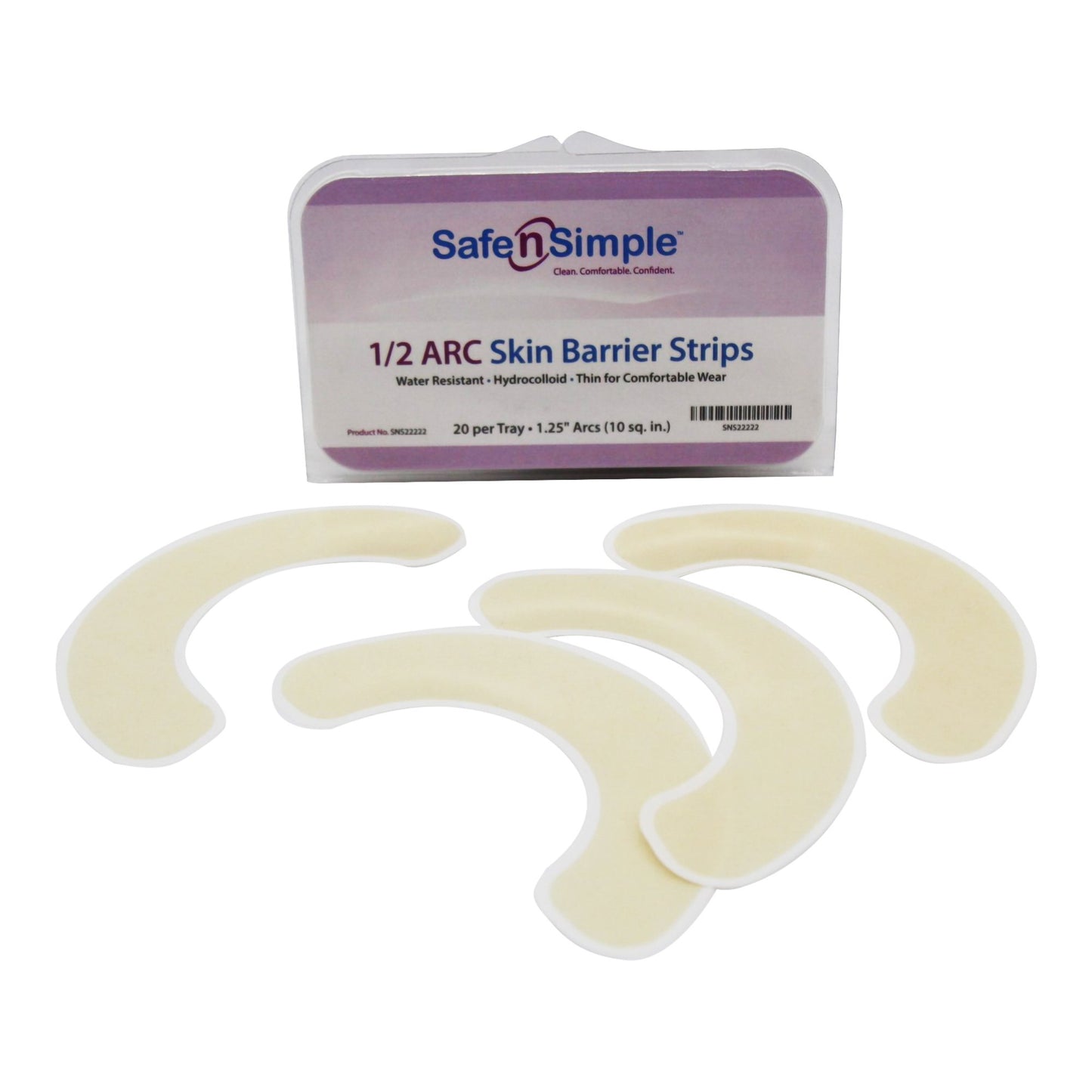 BARRIER, SKIN HYDROCOLLOID 1/2CIR STRIPS (20/TR 24TR/CS)
