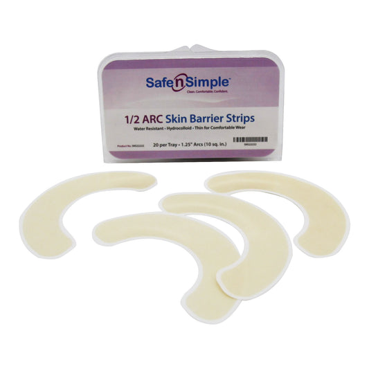 BARRIER, SKIN HYDROCOLLOID 1/2CIR STRIPS (20/TR 24TR/CS)