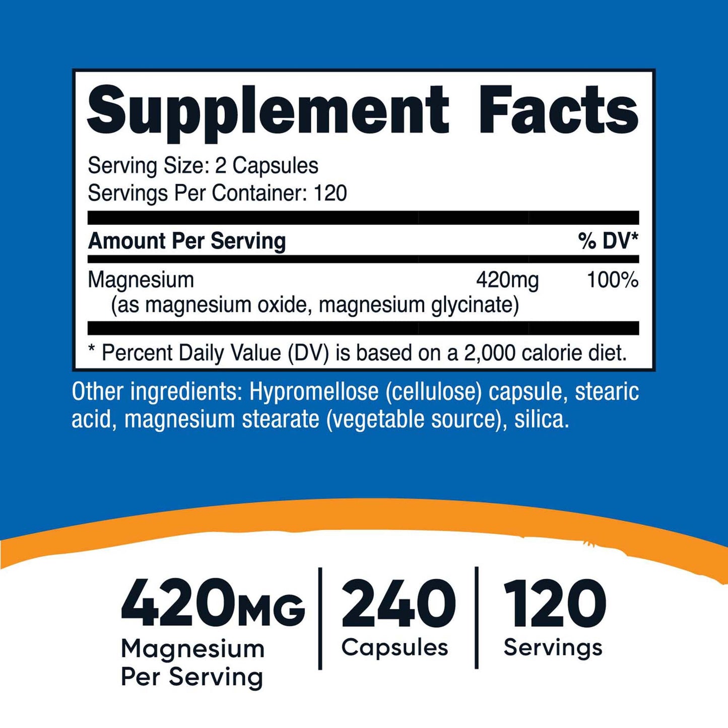 VITAMIN, CAP MAGNESIUM CITRATE420MG (240/BT 12BT/CS)