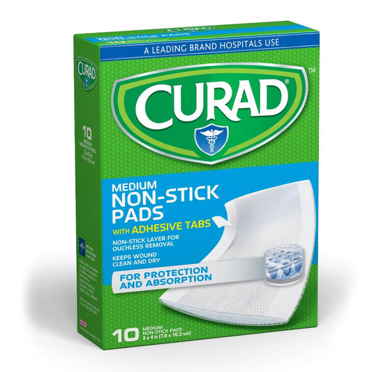 Non-Adherent Dressing with Adhesive Curad 3 X 4 Inch Sterile 10 per Pack (120/CS)