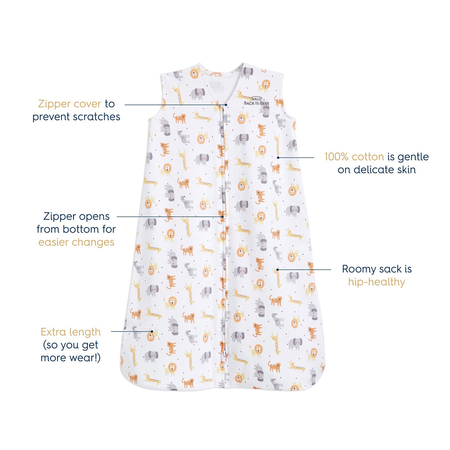 Wearable Blanket Halo SleepSack Cotton NonSterile (1 Each)