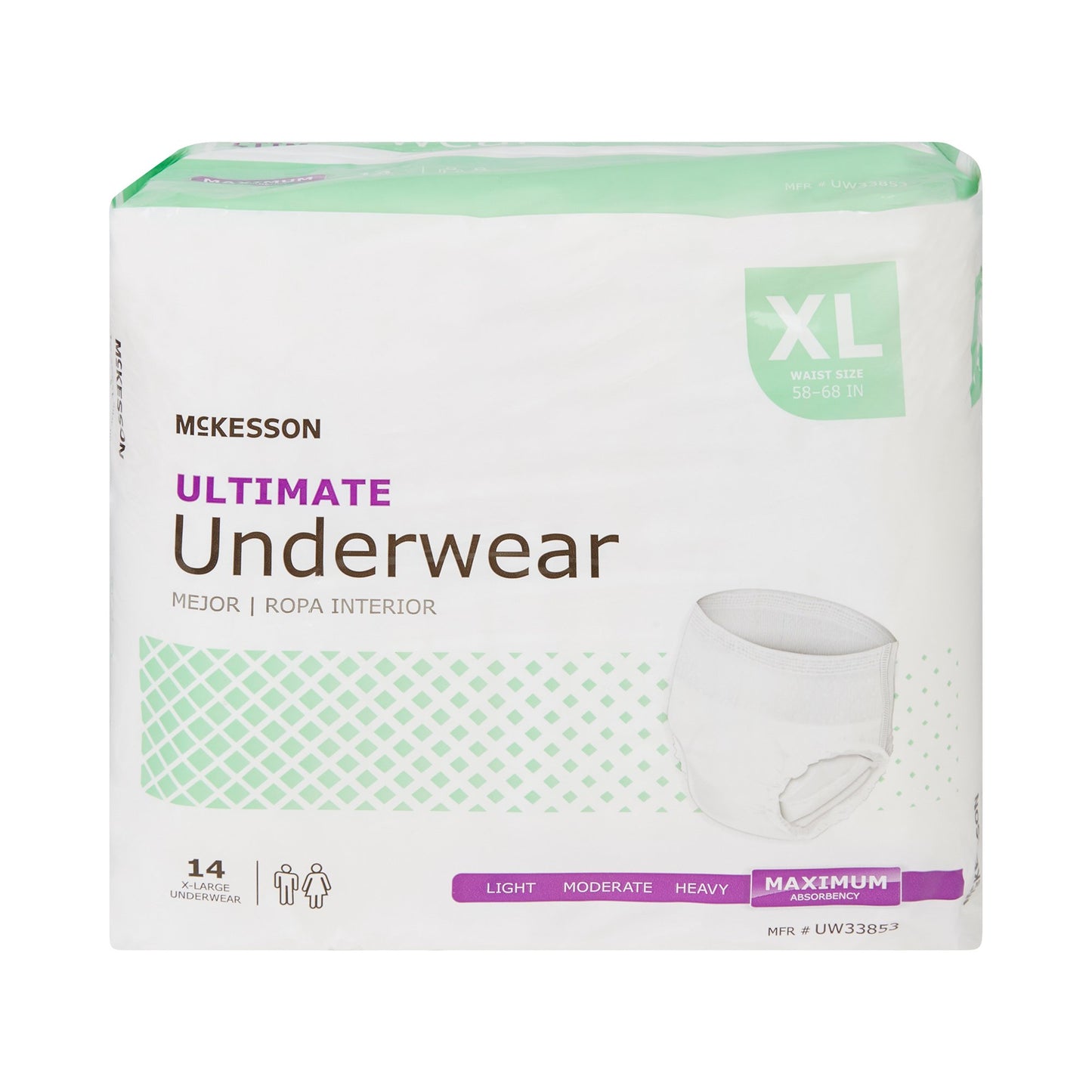 UNDERWEAR, ULTIMATE XLG 58-68 (14EA/BG 4BG/CS)