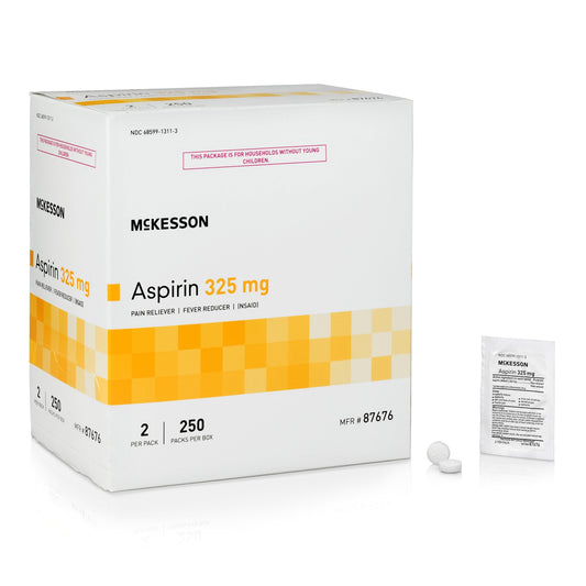 ASPIRIN, TAB 325MG 250X2 (250/BX 12 BX/CS)