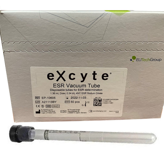 Excyte® Vacuum Tube Venous Blood Collection Tube, 1.36 mL, 120 mm Length