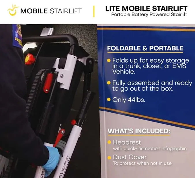 LITE Mobile Stairlift Battery Powered & Portable Stair Wheelchair