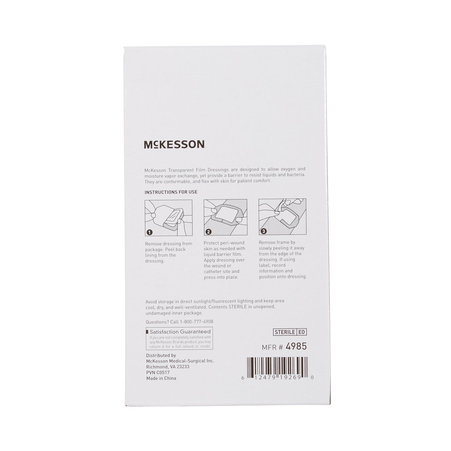 Transparent Film Dressing McKesson 2-3/8 X 2-3/4 Inch Frame Style Delivery Octagon Sterile