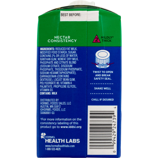 Thickened Beverage Thick & Easy® Dairy 8 oz. Carton Milk Flavor Liquid IDDSI Level 2 Mildly Thick