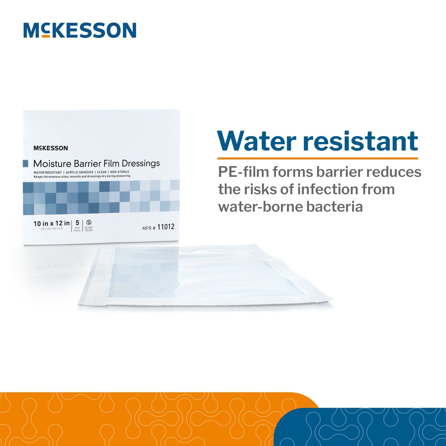 DRESSING, MOISTURE BARRIER 10"X12" (5/PK 50PK/CS)